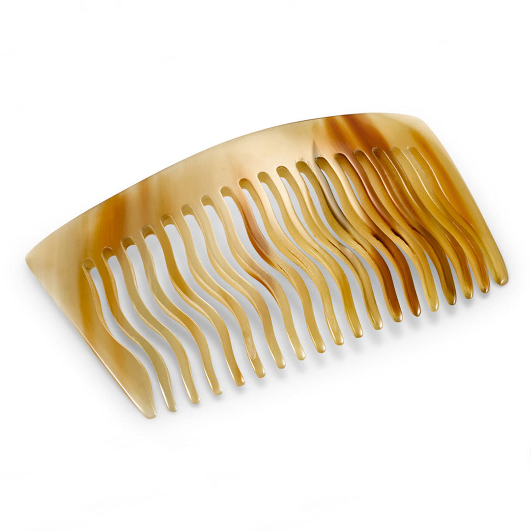 Mittelgroßer Haarkamm aus hellem Horn