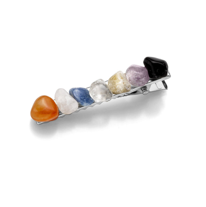 Haarklammer mit 7 Natursteinen