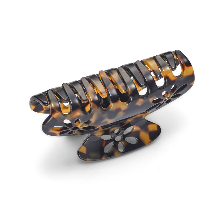 Paris Haarklammer groß, patentierter Gummizug, Blumen Design