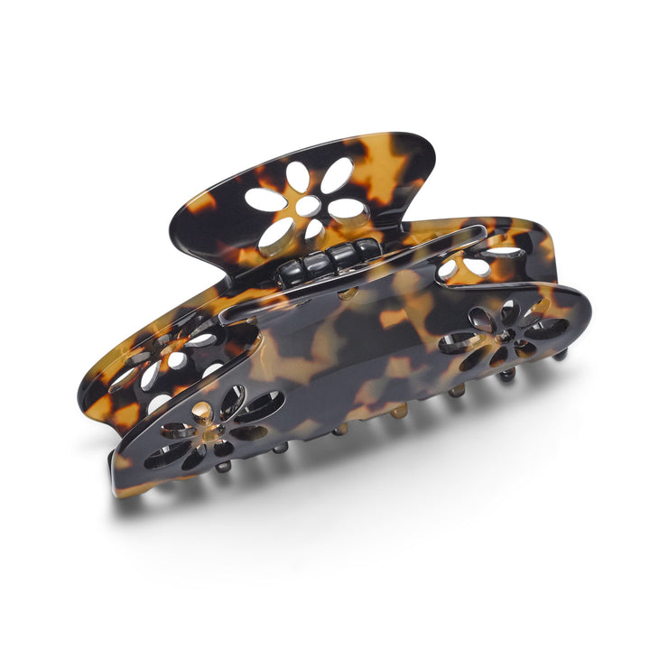 Paris Haarklammer groß, patentierter Gummizug, Blumen Design