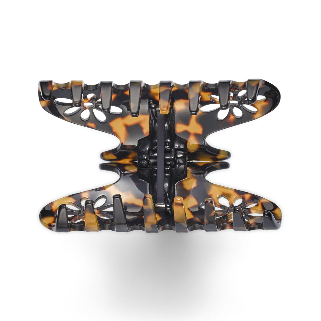 Paris Haarklammer groß, patentierter Gummizug, Blumen Design