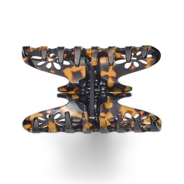 Paris Haarklammer groß, patentierter Gummizug, Blumen Design