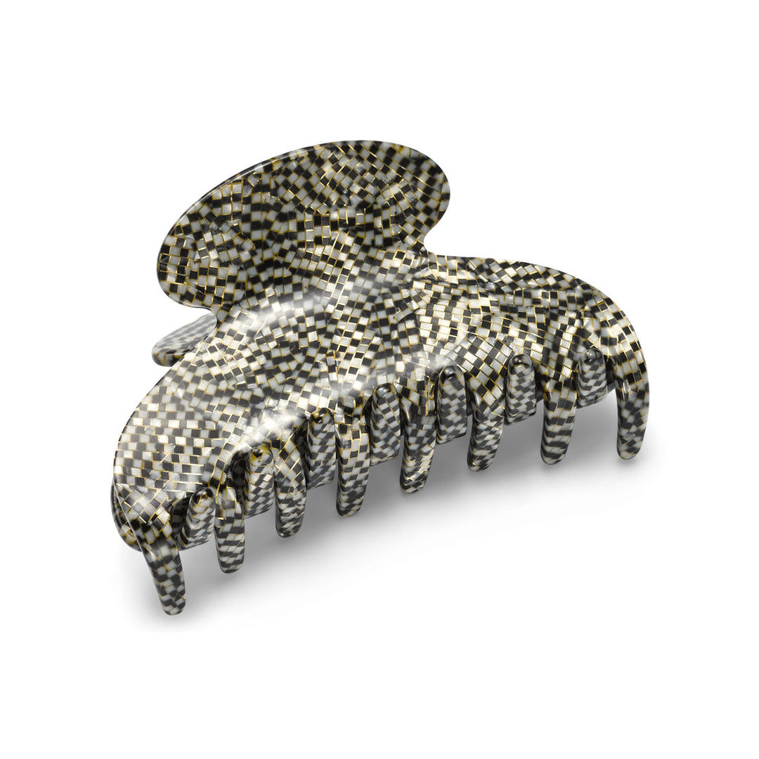 Große Haarklammer Alicante mit kunstvollem Farbspiel und Goldlinien