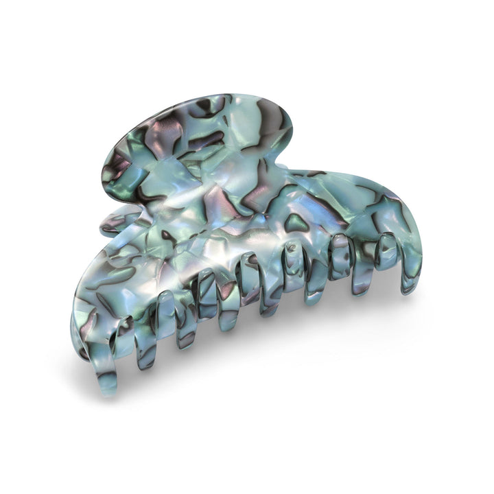 Große Haarklammer Cancún mit türkis-blauem Design für dickes Haar