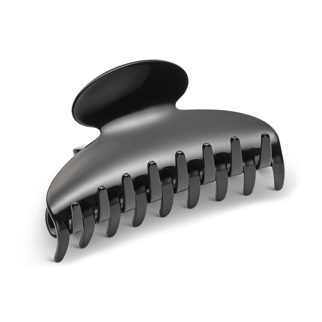 Haarklammer New York, schwarz mit weißem Rand,groß