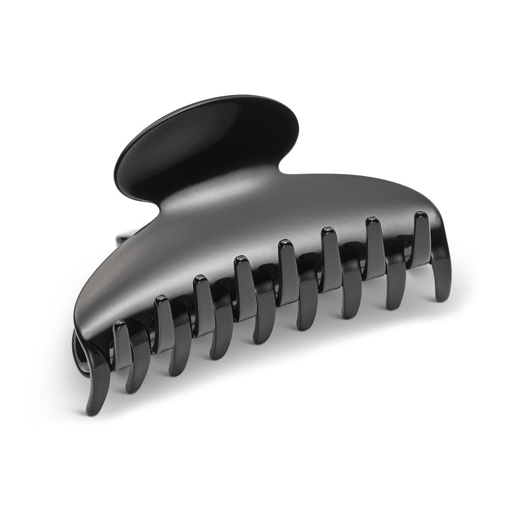 Haarklammer New York, schwarz mit weißem Rand,groß