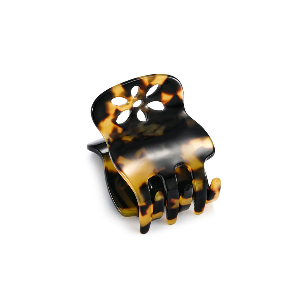 Paris Haarklammer mittelgroß, patentierter Gummizug, Blumen Design