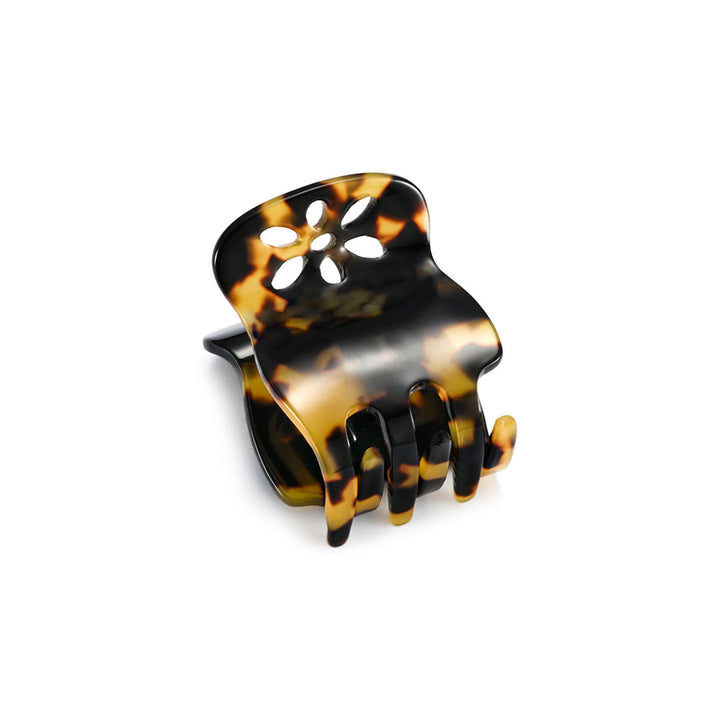 Paris Haarklammer mittelgroß, patentierter Gummizug, Blumen Design