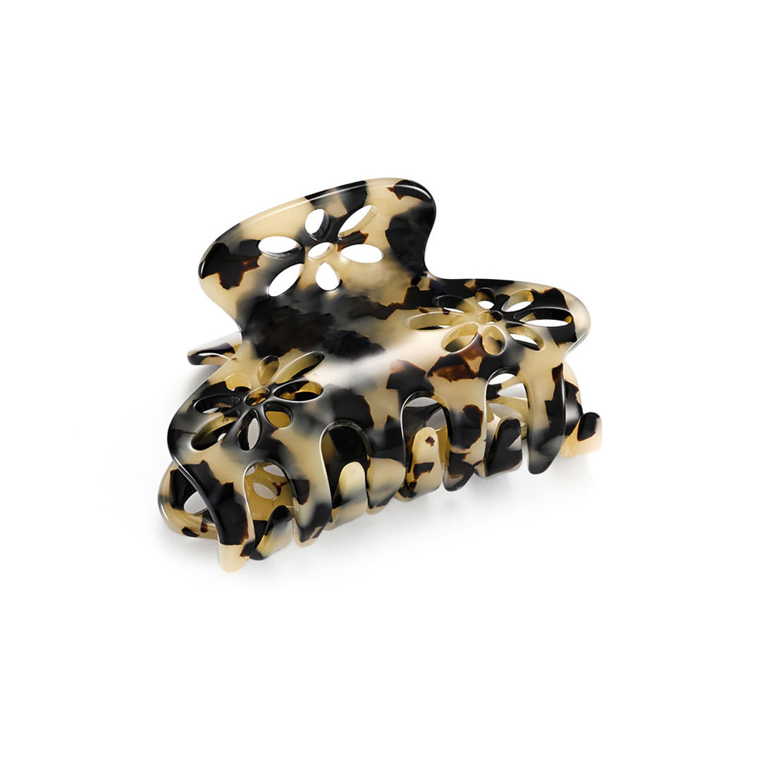 Lausanne Haarklammer mittelgroß, patentierter Gummizug, Blumen Design