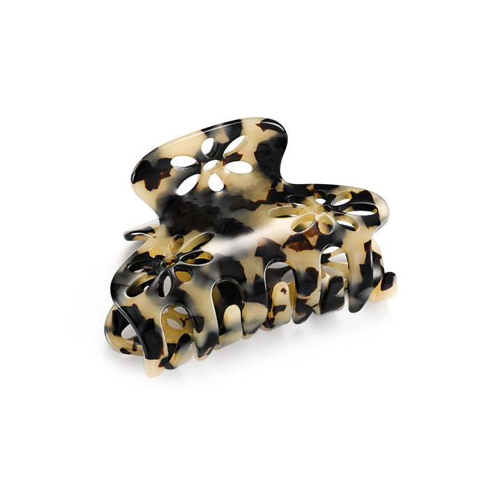 Lausanne Haarklammer mittelgroß, patentierter Gummizug, Blumen Design