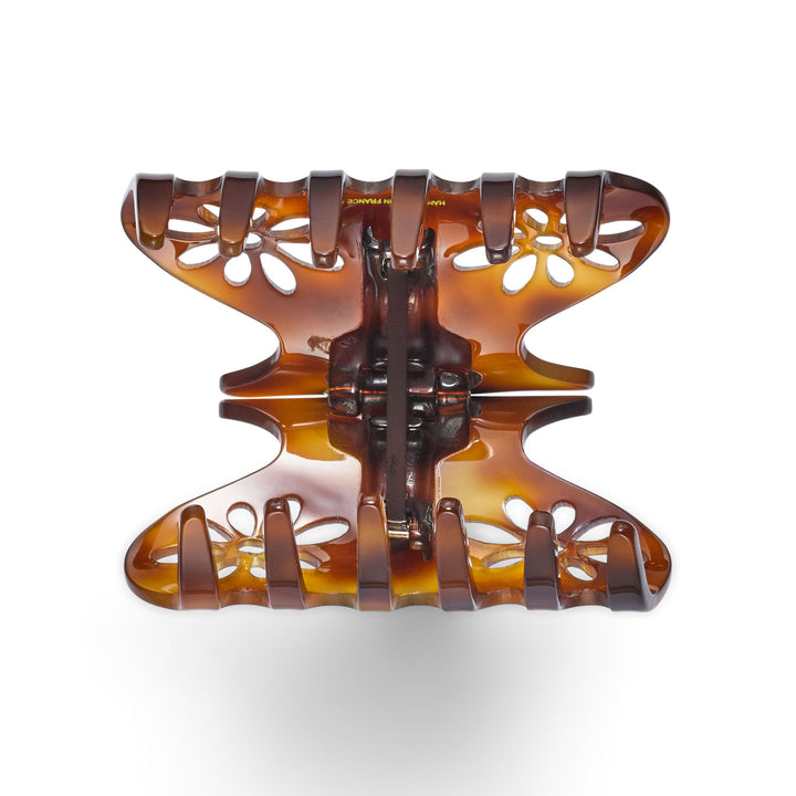 Madrid Haarklammer mittelgroß, patentierter Gummizug, Blumen Design