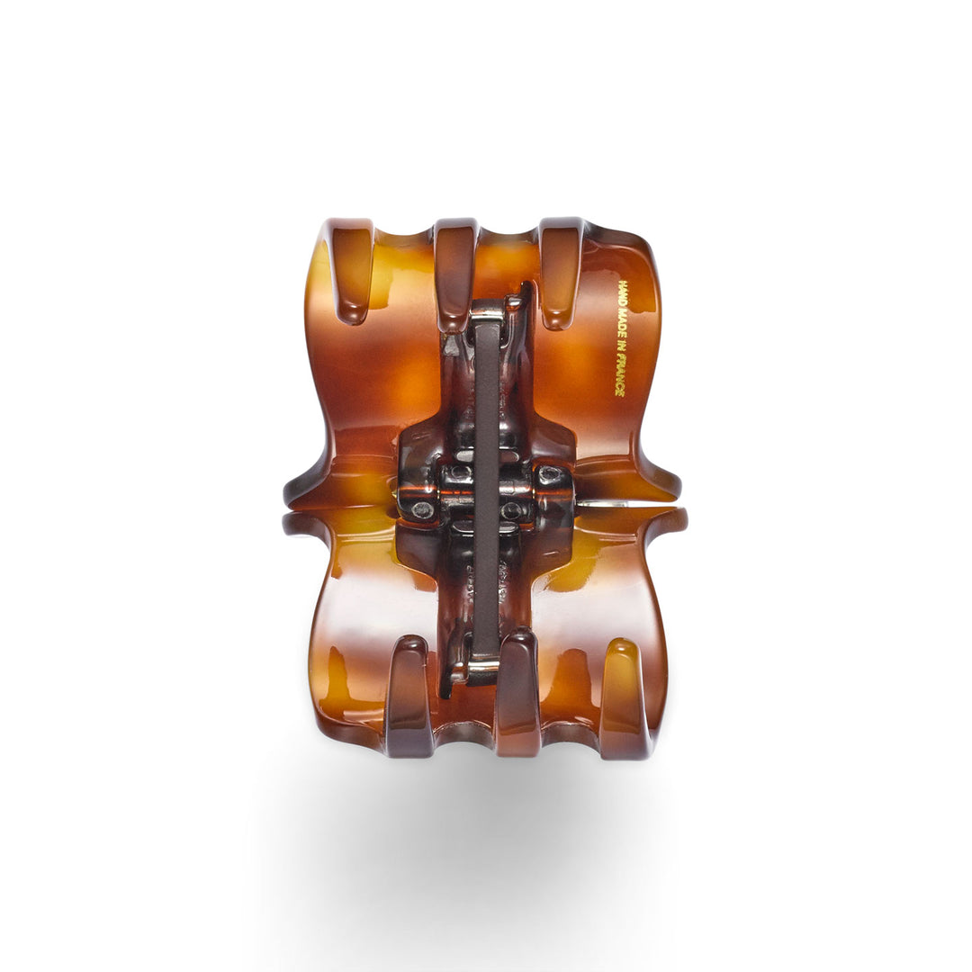 Madrid Haarklammer mittelgroß, patentierter Gummizug, Blumen Design mit Strass