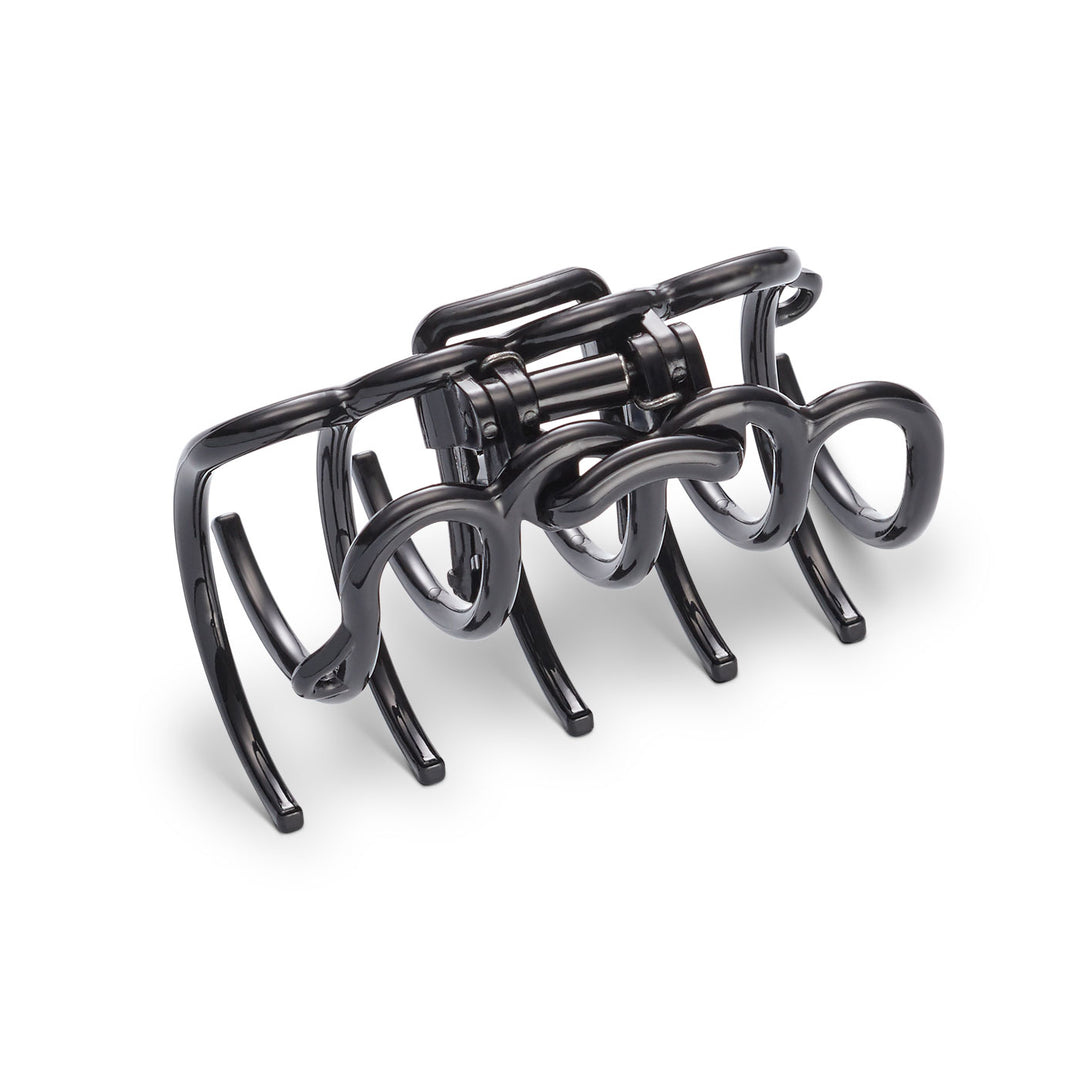 Detailansicht der patentierten Bügeltechnik der Haarklammer – innovativ, stabil und haarschonend