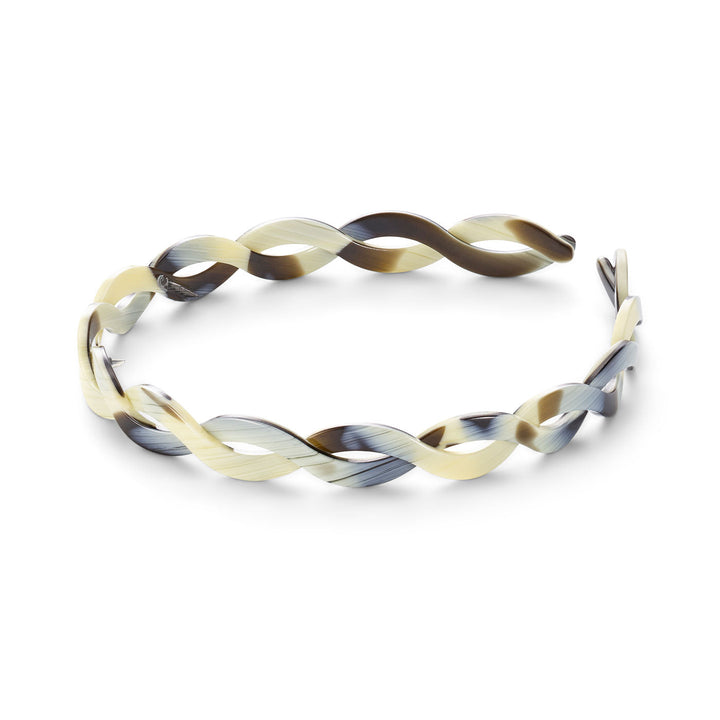 Haarreif Dublin schmal, braun-beige, geflochten