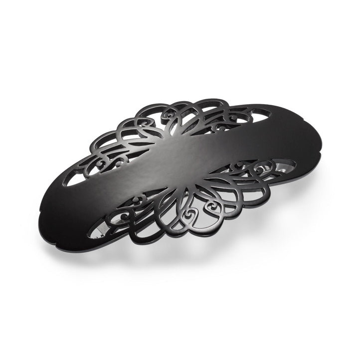 London Haarspange mittelgroß, mit Arabeske, schwarz