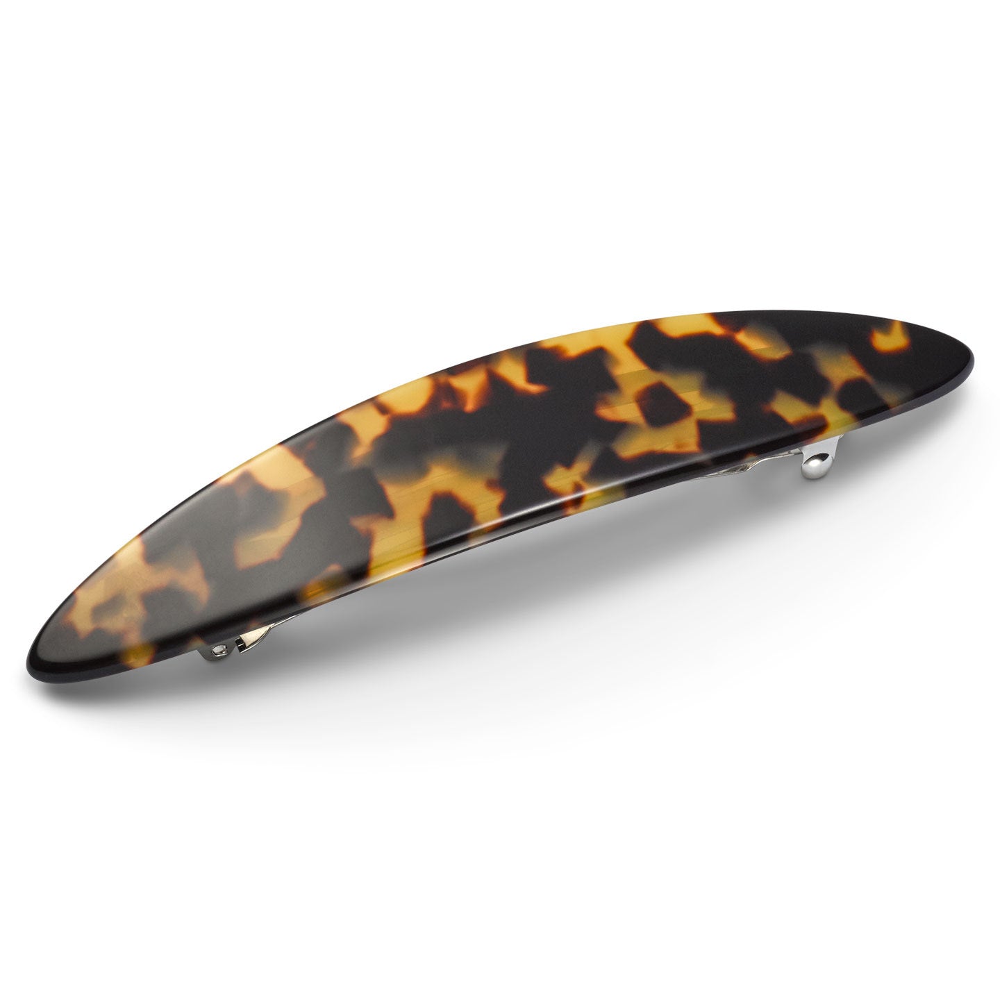 Righe E Pois Haarspange – 13 Cm, Aus ABS-Kunststoff Mit Metallfeder, Klassisches Design