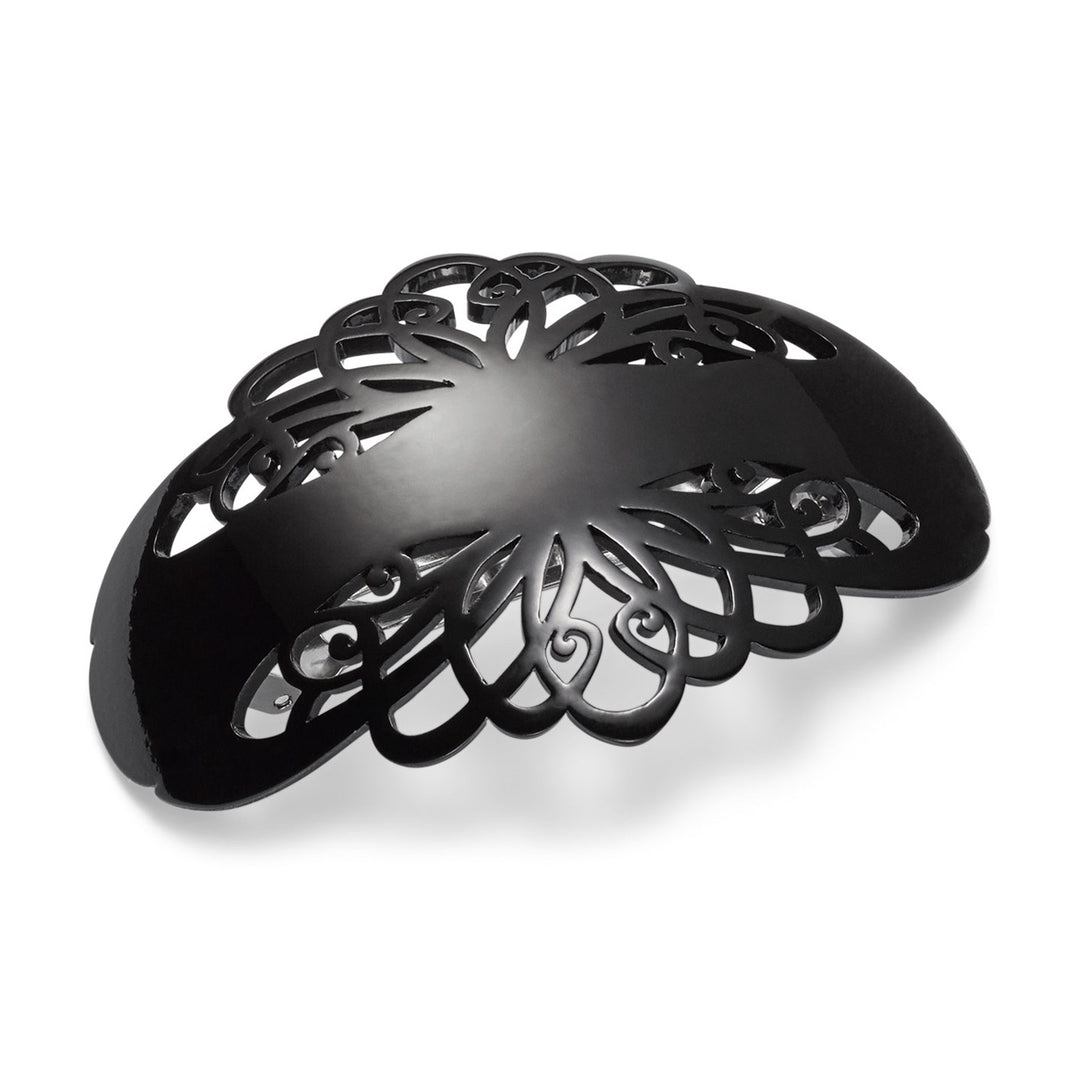 London Haarspange groß, schwarz, mit Arabeske