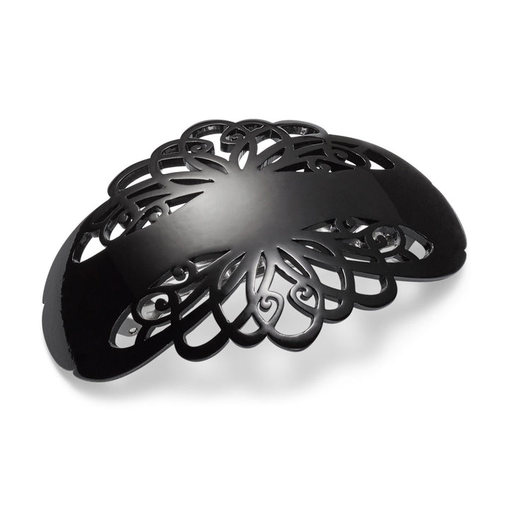 London Haarspange groß, schwarz, mit Arabeske