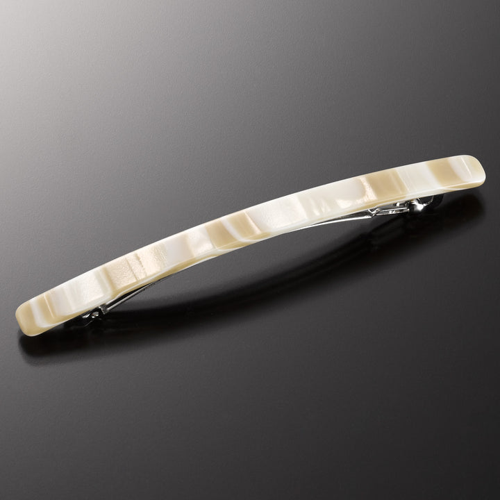 Haarspange Recife – lang, aus hochwertigem Rhodoïd Celluloseacetat mit wellenförmigem Muster.