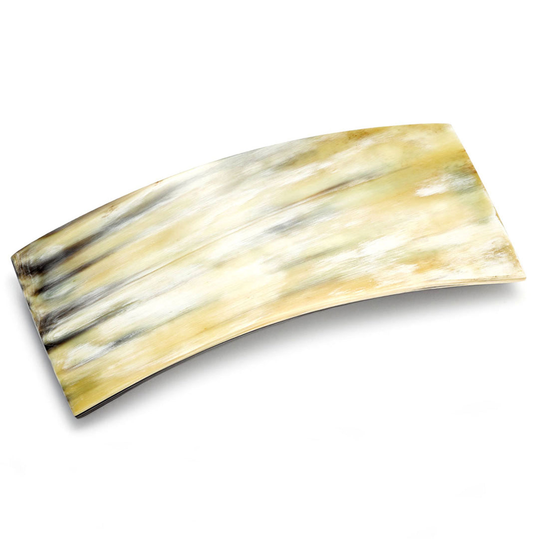 Große Haarspange aus hellem Horn, rechteckig