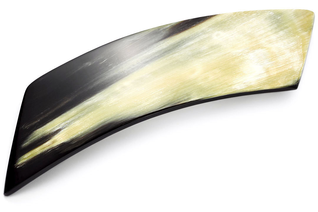 Große Haarspange in hellem Horn, rautenförmig