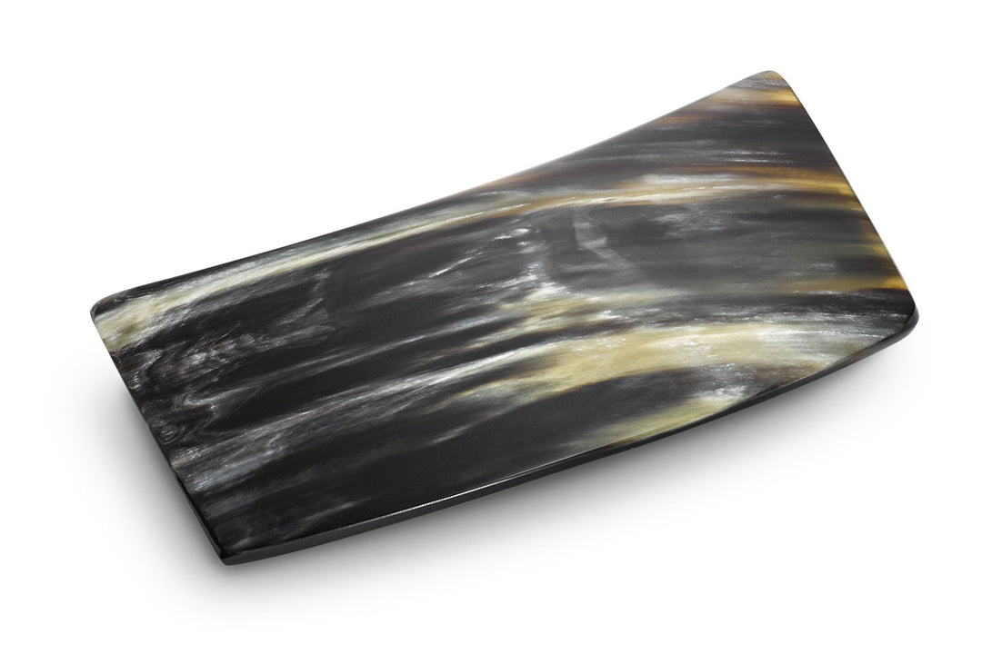 Mittelgroße Haarspange aus dunklem Echthorn