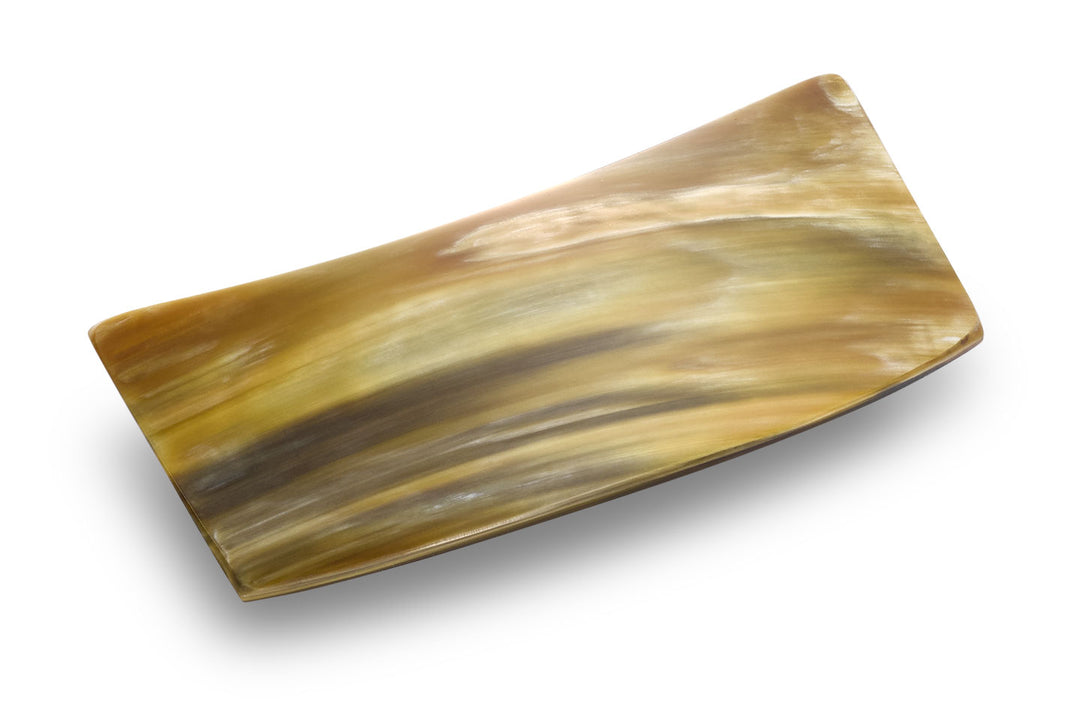 Mittelgroße Haarspange aus hellem Echthorn