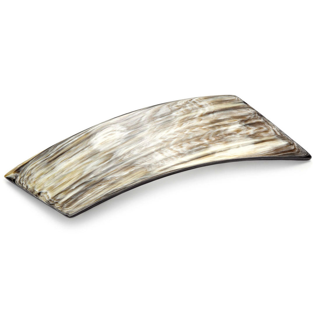 Mittelgroße Haarspange in hellem Horn, rautenförmig