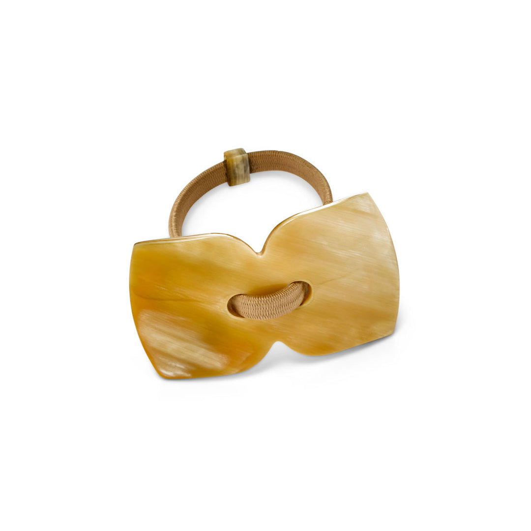 Haargummi, Schleifenform, hellem Horn