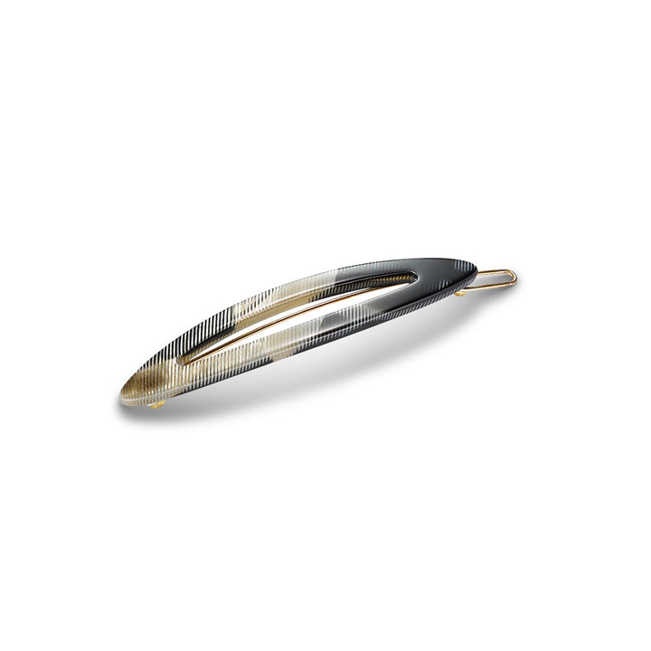 Bologna Haarclip, mittelgroß, elliptisch, mit Aussparung