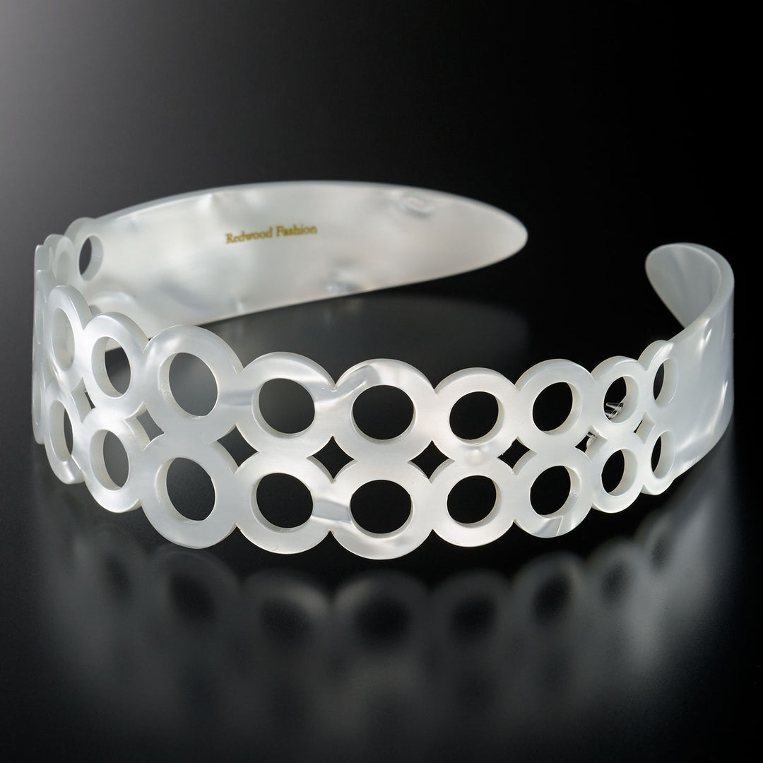 Florenz Haarreif, breit, doppelte Ringreihe