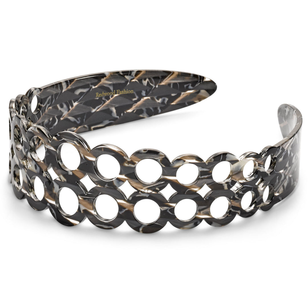 Oakland Haarreif, breit, doppelte Ringreihe