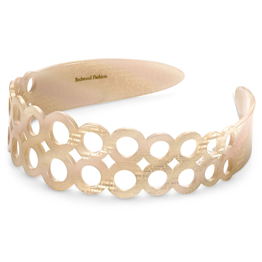 Verona Haarreif, breit, doppelte Ringreihe