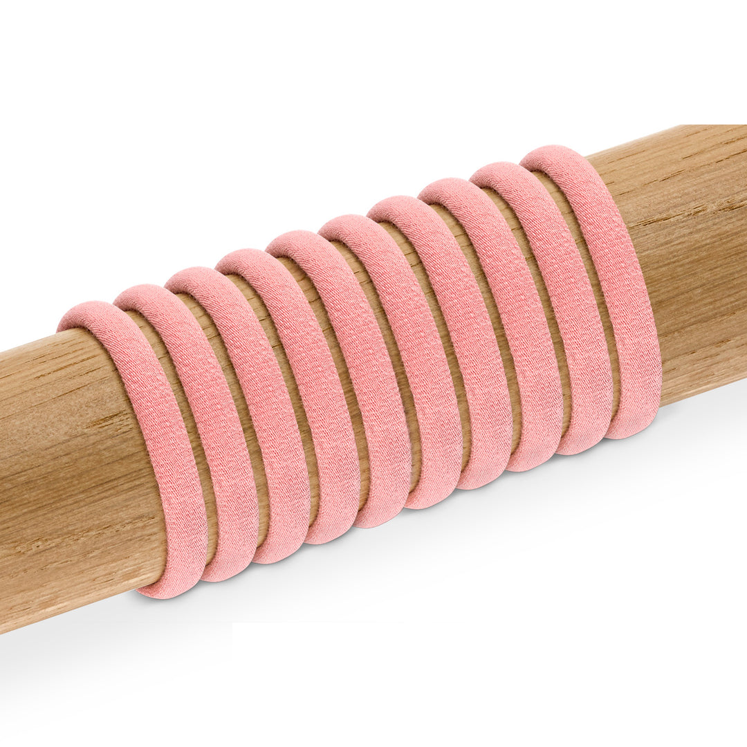 Haargummis Fairtrade, Bio-Baumwolle, rosa, 10er Set