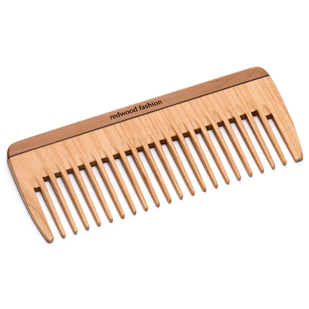 Styling-Strähnenkamm aus Holz für mittellanges bis langes, gewelltes oder lockiges Haar
