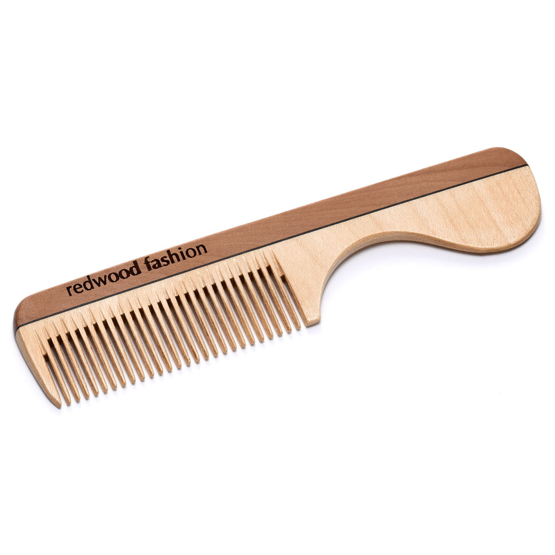 Bart-Griffkamm aus Holz für Schnurrbart und Bart