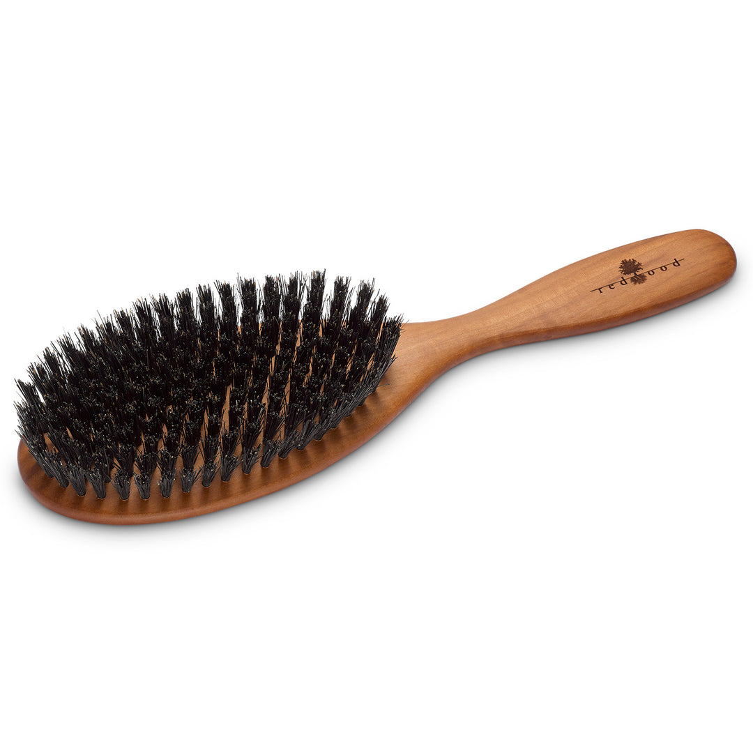 Klassische Haarbürste, Birnenholz, gewachst, für kurzes bis langes, glattes oder gewelltes Haar