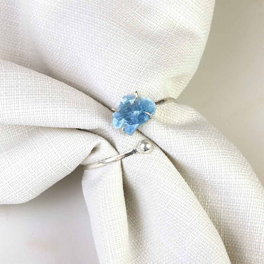 Bracelet Aigue-marine, argenté 925