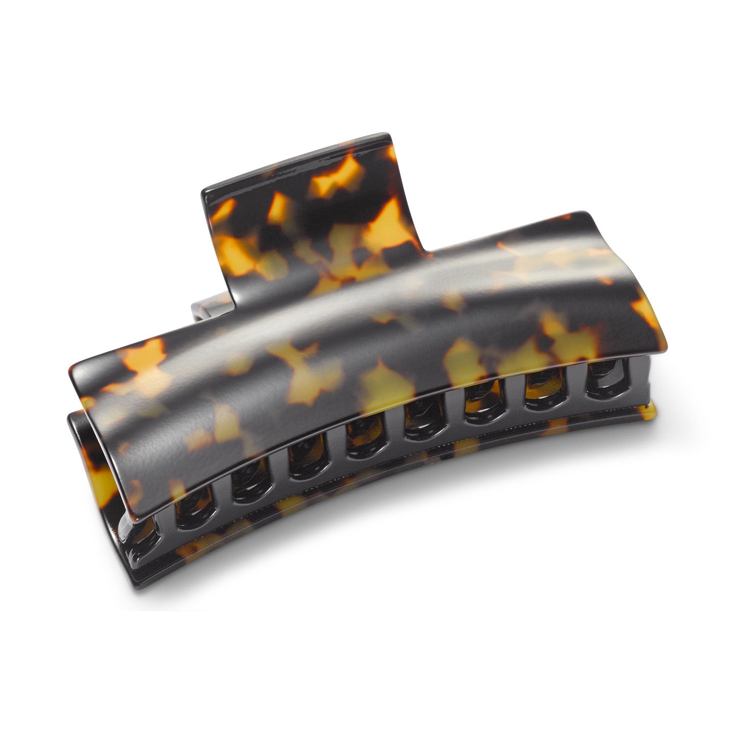 Parcelona Haarklammer Schildkröten-Design – Große Kralle Aus Zelluloid-Acetat Mit Verdeckter Feder, 8x6 Cm