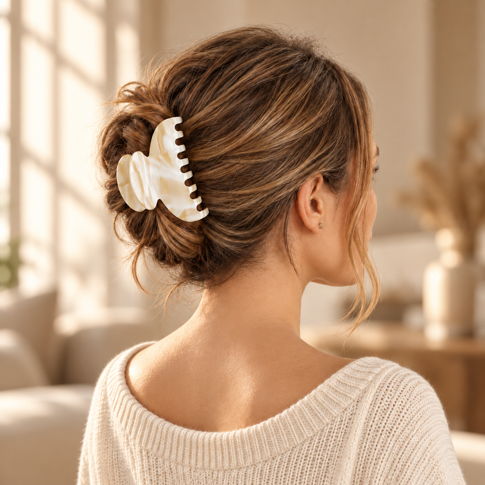 Elegante Haarklammer im Twist-Updo