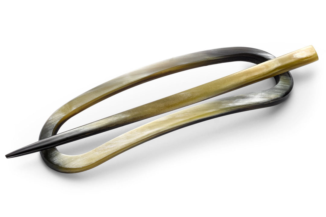 Zweiteilige Haarnadel aus Echthorn