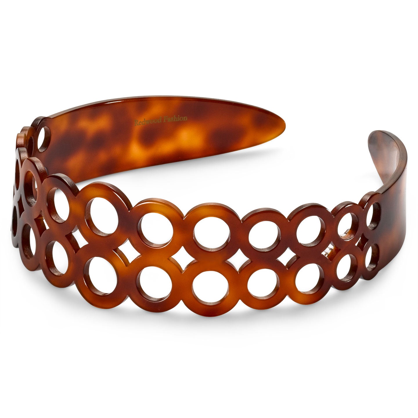 Wide Alice band Madrid, amber, double row of rings – REDWOOD