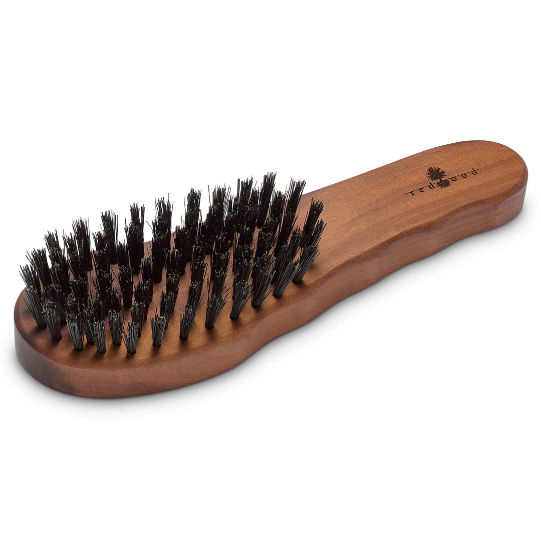 Pflegebürste, ergonomisch, Birnenholz, für glattes, gewelltes, lockiges und dickes Haar, extra harte Borsten