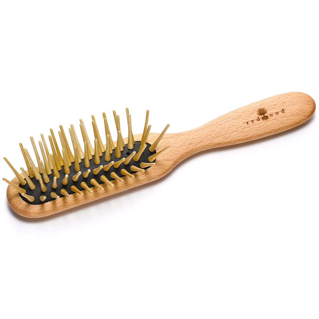 Langhaar-Massagehaarbürste, Buchenholz, für mittellanges bis langes, gewelltes oder lockiges Haar