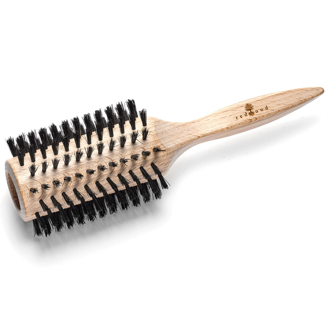 Föhnbürste, 70 mm Durchmesser, hellem Buchenholz, für kurzes bis langes, glattes oder gewelltes Haar